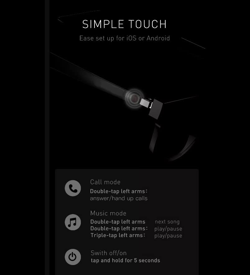 Open-Ear Bluetooth Audio Sunglasses X1, Sleek & Discreet, Classic Design| Her Audio Style