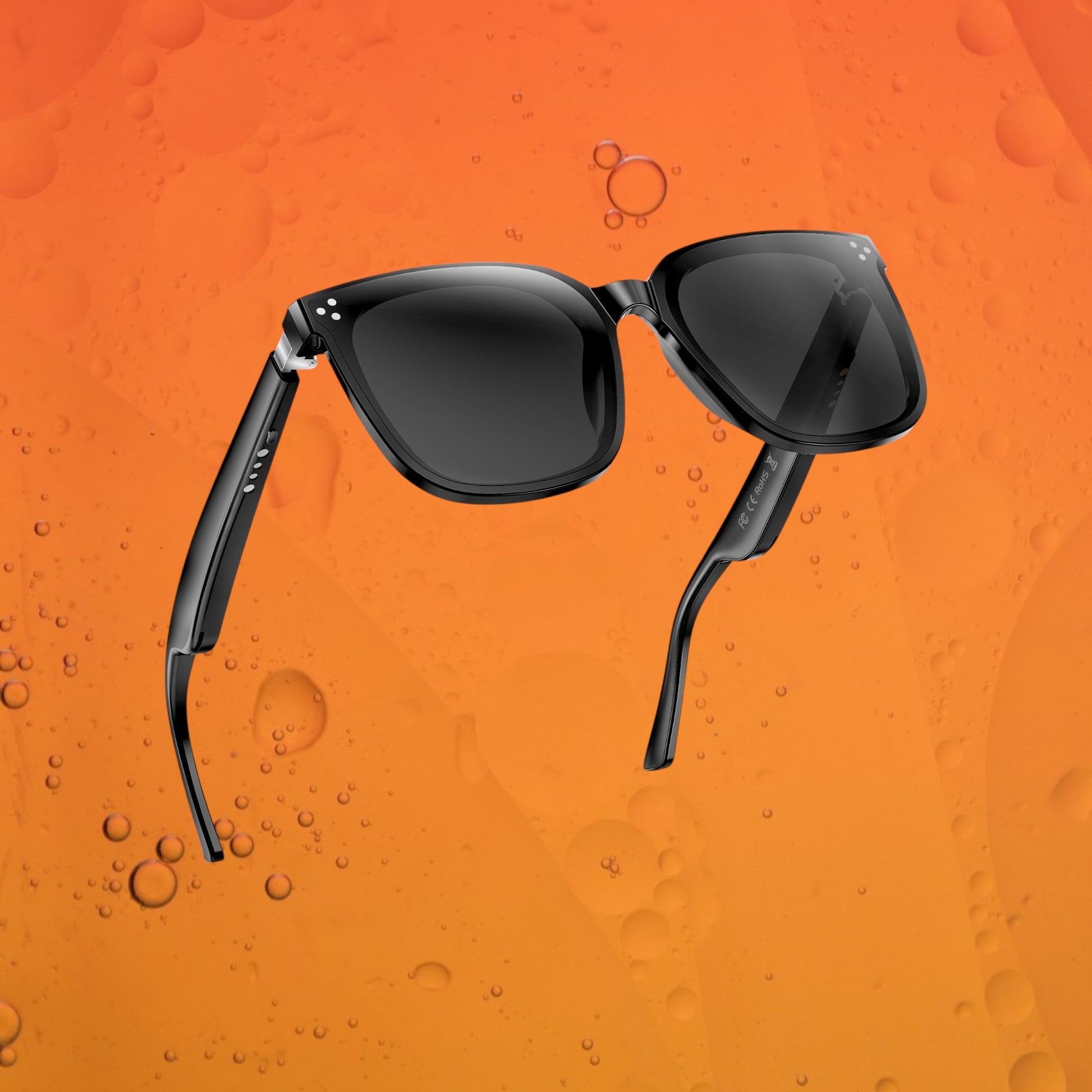 Black sunglasses, audio sunglasses for mums, Bluetooth eyewear for Australian women, stylish hands-free sunglasses, open-ear audio, Bluetooth audio, sunglasses that play music